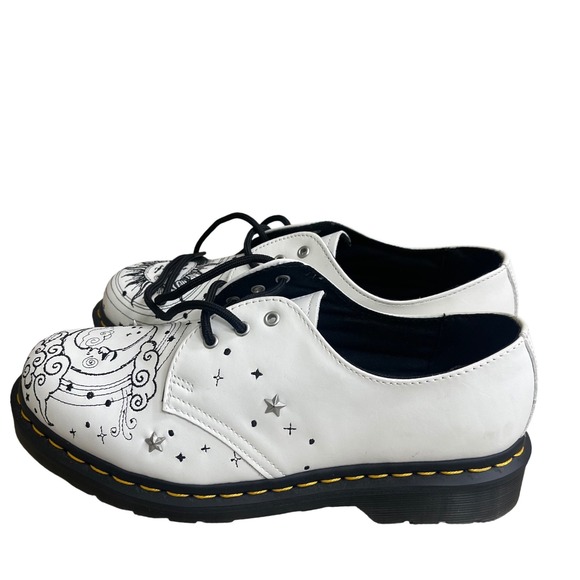 Dr Martens 1461 Cosmic Sun Moon NWOT Print Leather Oxford Shoes Women US 8/M 7 - Picture 2 of 10